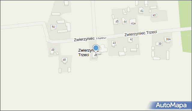 Zwierzyniec Trzeci, Zwierzyniec Trzeci, 46, mapa Zwierzyniec Trzeci