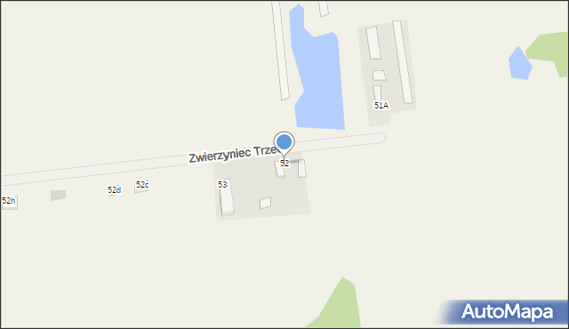 Zwierzyniec Trzeci, Zwierzyniec Trzeci, 52, mapa Zwierzyniec Trzeci