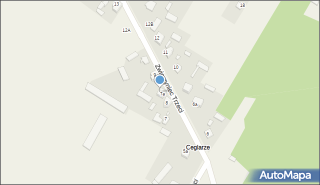 Zwierzyniec Trzeci, Zwierzyniec Trzeci, 9a, mapa Zwierzyniec Trzeci