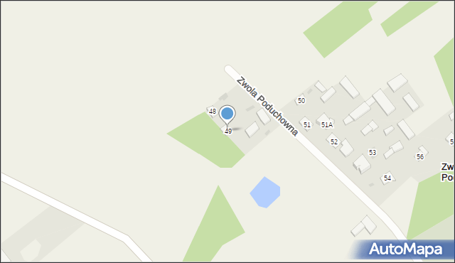Zwola Poduchowna, Zwola Poduchowna, 49, mapa Zwola Poduchowna