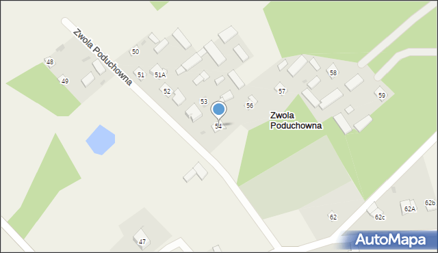 Zwola Poduchowna, Zwola Poduchowna, 54, mapa Zwola Poduchowna