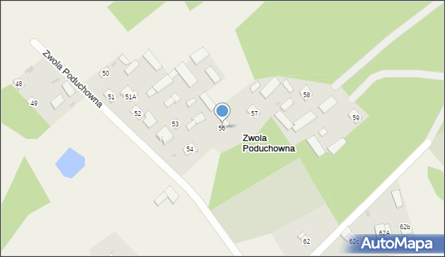 Zwola Poduchowna, Zwola Poduchowna, 56, mapa Zwola Poduchowna