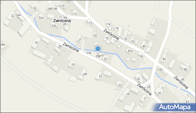 Zwrócona, Zwrócona, 23a, mapa Zwrócona