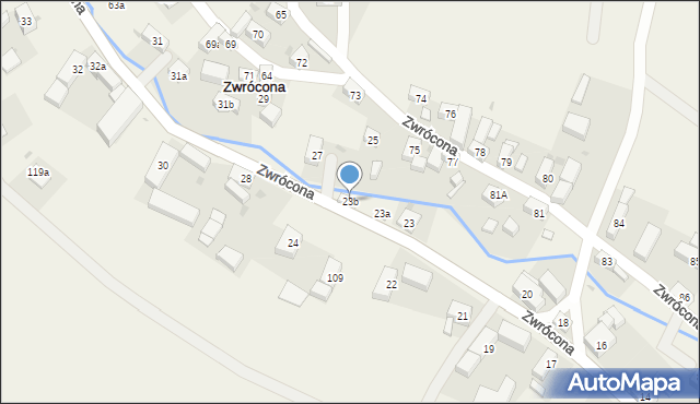 Zwrócona, Zwrócona, 23b, mapa Zwrócona