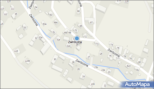 Zwrócona, Zwrócona, 49, mapa Zwrócona