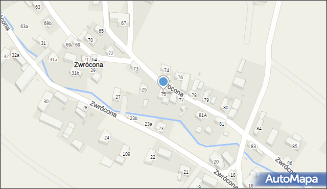 Zwrócona, Zwrócona, 75, mapa Zwrócona