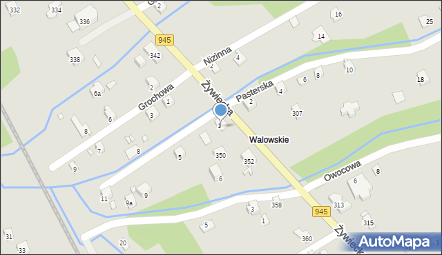 Bielsko-Biała, Żywiecka, 348, mapa Bielsko-Białej
