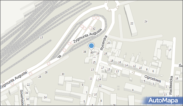 Bydgoszcz, Zygmunta Augusta, 40, mapa Bydgoszczy