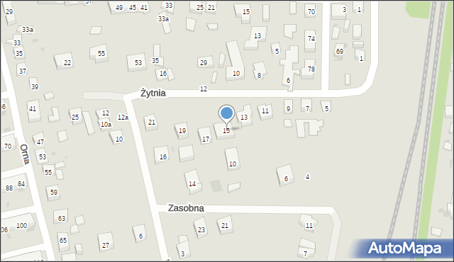 Bydgoszcz, Żytnia, 15, mapa Bydgoszczy