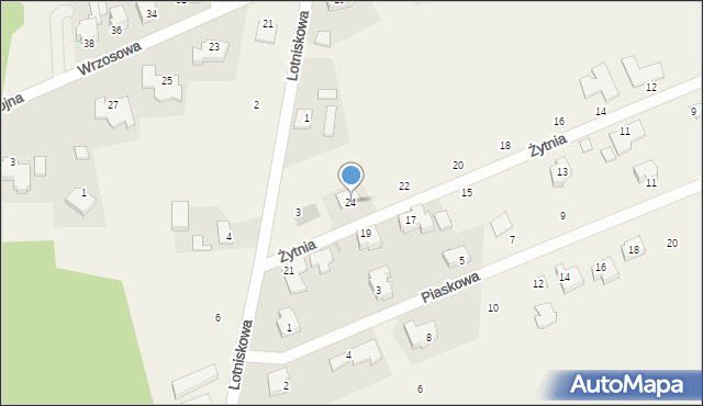 Chwalęcice, Żytnia, 24, mapa Chwalęcice