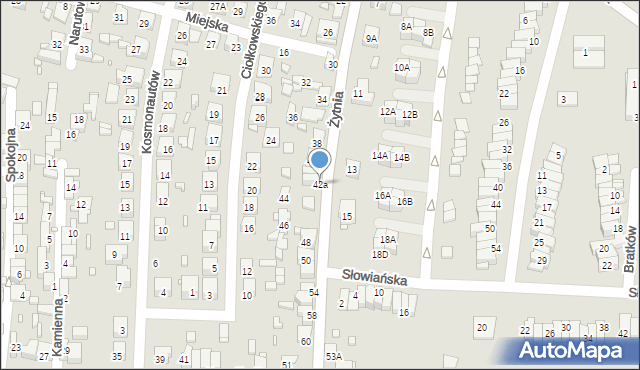 Czeladź, Żytnia, 42a, mapa Czeladź