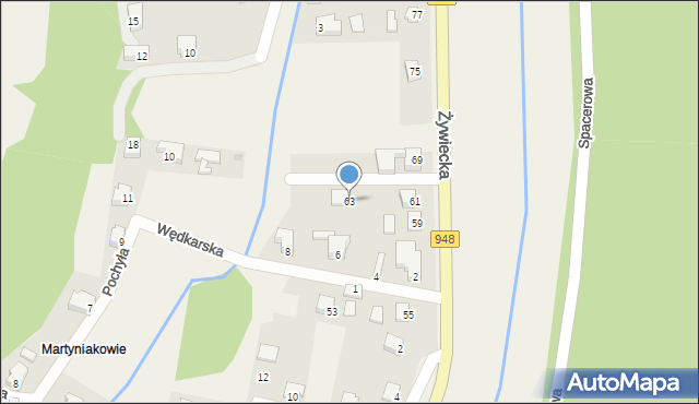 Czernichów, Żywiecka, 63, mapa Czernichów