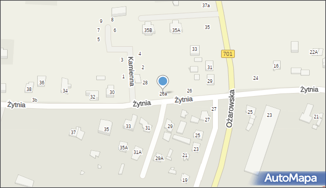 Duchnice, Żytnia, 26a, mapa Duchnice