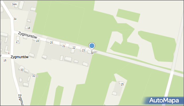 Gertrudów, Zygmuntów, 24, mapa Gertrudów