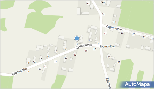 Gertrudów, Zygmuntów, 3, mapa Gertrudów