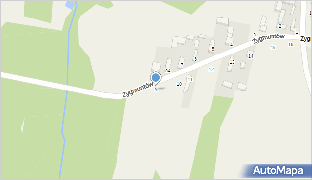 Gertrudów, Zygmuntów, 9, mapa Gertrudów