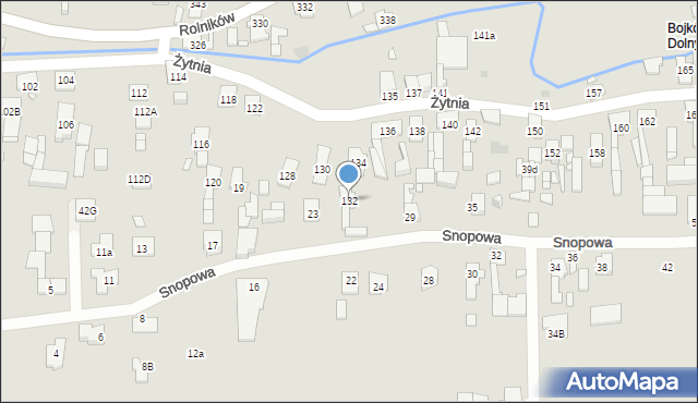 Gliwice, Żytnia, 132, mapa Gliwic