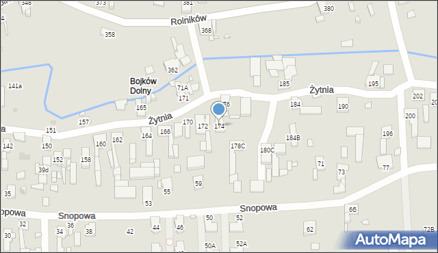 Gliwice, Żytnia, 174, mapa Gliwic