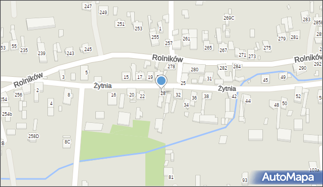 Gliwice, Żytnia, 28, mapa Gliwic