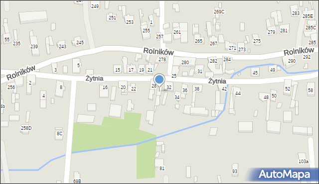 Gliwice, Żytnia, 30, mapa Gliwic