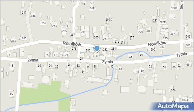 Gliwice, Żytnia, 31, mapa Gliwic