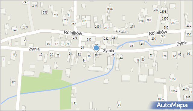 Gliwice, Żytnia, 38, mapa Gliwic