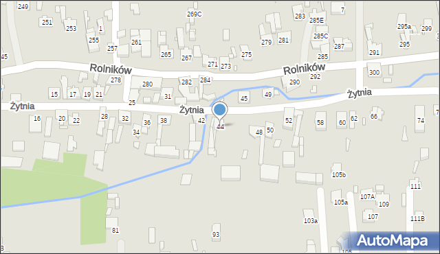 Gliwice, Żytnia, 44, mapa Gliwic