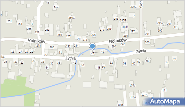 Gliwice, Żytnia, 45, mapa Gliwic