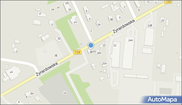 Grodzisk Mazowiecki, Żyrardowska, 18, mapa Grodzisk Mazowiecki