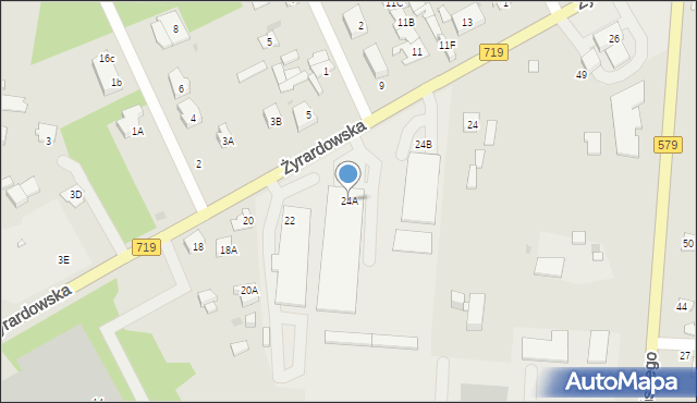 Grodzisk Mazowiecki, Żyrardowska, 24A, mapa Grodzisk Mazowiecki