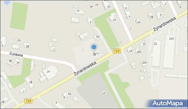 Grodzisk Mazowiecki, Żyrardowska, 3E, mapa Grodzisk Mazowiecki