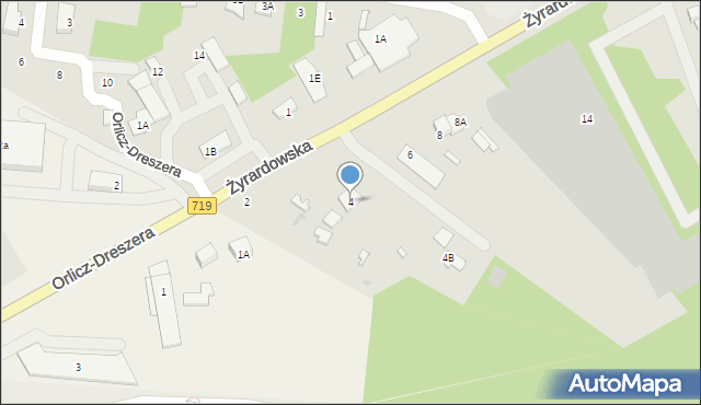 Grodzisk Mazowiecki, Żyrardowska, 4, mapa Grodzisk Mazowiecki