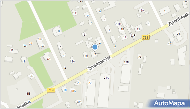 Grodzisk Mazowiecki, Żyrardowska, 5, mapa Grodzisk Mazowiecki