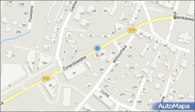 Grodzisk Mazowiecki, Żyrardowska, 52, mapa Grodzisk Mazowiecki