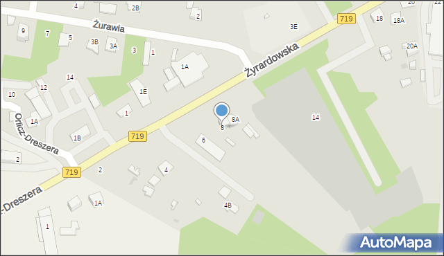 Grodzisk Mazowiecki, Żyrardowska, 8, mapa Grodzisk Mazowiecki