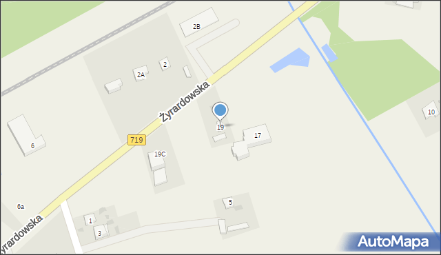 Jaktorów-Kolonia, Żyrardowska, 19, mapa Jaktorów-Kolonia