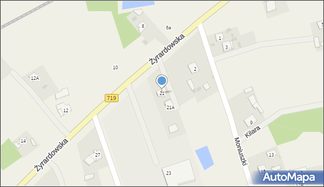 Jaktorów-Kolonia, Żyrardowska, 21, mapa Jaktorów-Kolonia