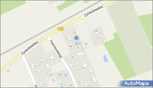 Jaktorów-Kolonia, Żyrardowska, 5b, mapa Jaktorów-Kolonia