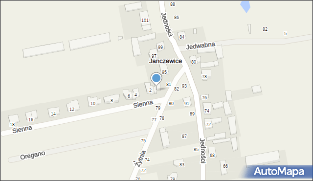 Janczewice, Żytnia, 81a, mapa Janczewice