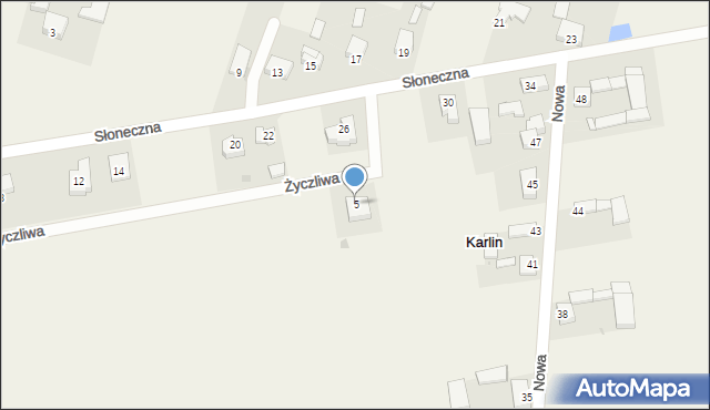 Karlin, Życzliwa, 5, mapa Karlin