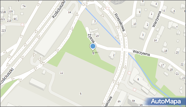 Katowice, Żytnia, 6, mapa Katowic