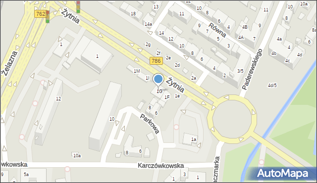 Kielce, Żytnia, 1G, mapa Kielc