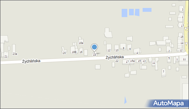 Kiernozia, Żychlińska, 14, mapa Kiernozia