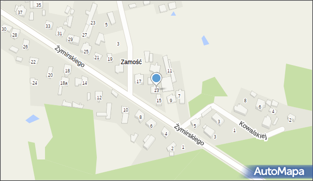 Klembów, Żymirskiego Franciszka, gen., 13, mapa Klembów