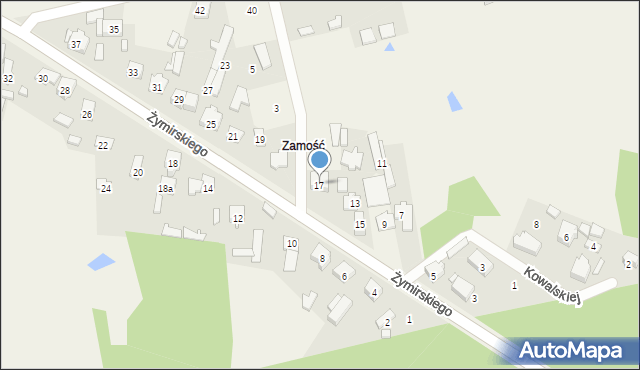 Klembów, Żymirskiego Franciszka, gen., 17, mapa Klembów