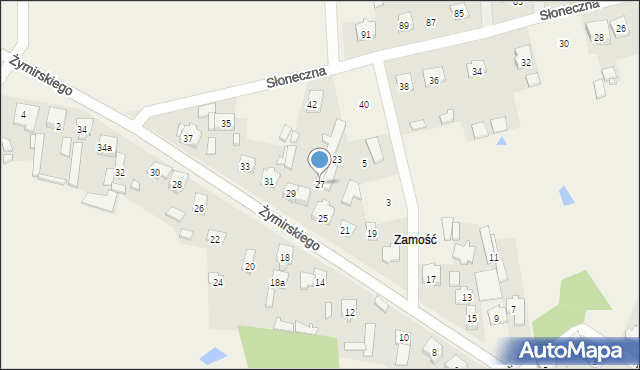 Klembów, Żymirskiego Franciszka, gen., 27, mapa Klembów