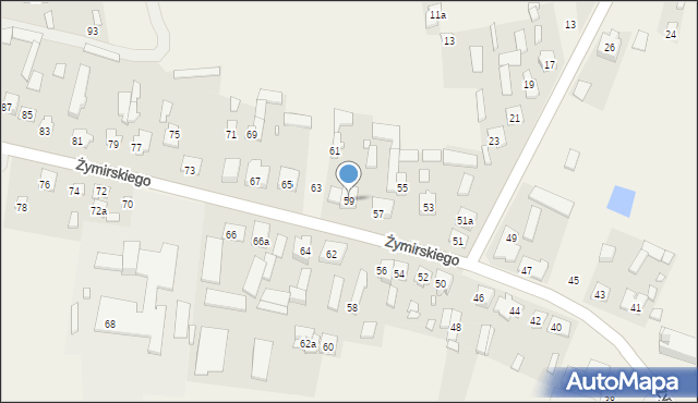 Klembów, Żymirskiego Franciszka, gen., 59, mapa Klembów