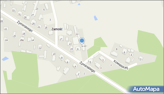 Klembów, Żymirskiego Franciszka, gen., 7, mapa Klembów