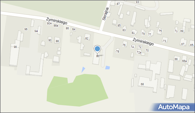 Klembów, Żymirskiego Franciszka, gen., 80, mapa Klembów