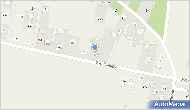 Klembów, Żymirskiego Franciszka, gen., 99, mapa Klembów